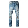 2021 Herren-Designer-Jeans Distressed Ripped Biker Slim Fit Motorrad-Denim für Herren, hochwertige Modejeans, Herrenhosen für homm318b