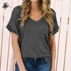 Hoge Kwaliteit Tops Basic Plain Shirts voor Vrouwen Oversized T-shirt Top Dames Luipaard Pocket Plus Size Kleding Vrouw Tshirts Y0508