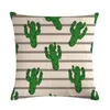 Almofada/travesseiro decorativo Plantas tropicais transfronteiriço Cactus Series Printing Capas de casas de carro do escritório Sofá almofada de travesseiro lombar
