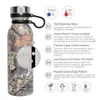 MOSSY OAK 600ML Vacuum Insulated Water Bottle Stainless Steel Wide Mouth Leak-Proof Double Walled Cola Shape Camo 210615