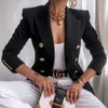 Women's Suits & Blazers Woman Jacket Double Breasted Women Classic OL Lapel Long Sleeve Formal Office Dress Plus Size Clothing For