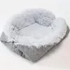 Кровати кошка мебель мягкая собака одеяло домашнее животное кровать длиной плюшевый теплый двойной слой пушистый глубокий сон для мелких собак кошек матт