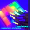 10 rouleaux/boîte jaune vert fluorescent ongles décorations transfert lumineux ongles feuille autocollant lumière du jour effet ongles feuille autocollants papier