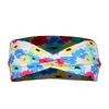 Colorful Floral Print Hairbands Knot Cross Hair Headband Gym Yoga Sport Sweat Stretch Sport Wrap Bands for Women