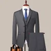 メンズファッションブティックチェック柄のためのhree-piec blazer男性の正式なビジネスPlaidsスーツ
