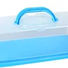 Annan Bakeware Portable Bread Box med handtag Loaf Cake Container plast Rektangulär förvaring Keeper Carrier 13Inch genomskinlig kupol fo