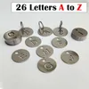 Nowością pozycje 26 PCS Płyty stali nierdzewnej Płyty okrągłe etykiety Znak Znak klasyfikacji METAL METAL ALFABET MARKER A-Z SIGN274W