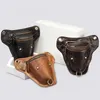 Men's Leather Waist Bags Vintage Motorcycle Personality Cool Cow Head Solid Leg Crossbody Bag Retro Fashion Man