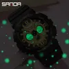 Sanda Ny Design Kvinnor Klockor Multifunktion Mode Sport Klocka Analog Led Digital Watch Original Brand Relogio Feminino 6068 G1022