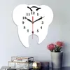 Orologi da parete 1pc denti creativi Horloge 3d fai da te adesivi specchio acrilico decorazione della casa soggiorno ago al quarzo