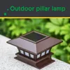 Koffiekolom Hoofd lood Solar Lamp Zonlampen Outdoor verlichting IP65 Waterdichte Decoratieve wandlampen Tuin Post Cap Hek Licht C3024621