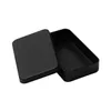 Rectangle Tin Box Black Metal Container Boxes Candy Jewelry Playing Card Storage Gifts Packaging