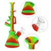 silocone smoking water bongs AK 47 bubbler wax oil rigs hookahs tobacco 10.6 inch colorful