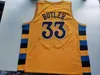 UF Chen37 Rare Basketball Jersey Men jóvenes Mujeres Vintage #33 Jimmy Butler 33 Marquette Yellow High School College Tamaño S-5XL Custom On Nombre o número