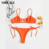 OMKAGI Nuovo Bikini Solido Costumi Da Bagno Donna Mini Perizoma 2021 Estate Costume Da Bagno Bikini Brasiliano Biquini Push Up Costume Da Bagno FemminileX0523