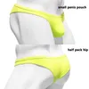 Herenborrels fluorescerende groene mannen sexy strakke lage taille badmode 2021 halve pack hip bikinis gay swim shorts sport badpakken
