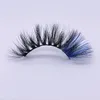 Färg Eyelash Faux Mink 3D Fake Lashes Natural Long Colored Lash Eyelashes Party Makeup Kit Colorful False Eye Lashes3802426