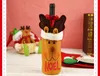 Рождественские украшения вино бутылочки для бара продукты шампанское хранение сумка для хранения рождественские дерево цветоки подарок 2022 декор год YSJ117