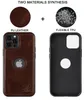 Luxe PU lederen telefoon gevallen voor iPhone 13 12 11 pro max xr xs max x 7 8 plus case slanke zachte achterkant met venster