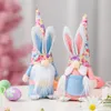 Feestartikelen Pasen Bunny Oren Spring Gnomes Xmas Zweedse Tomte Handgemaakte Pluche Faceless Long Benen Pop Vakantie Woondecoratie CCE11139