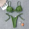 Sexig mikro bikini kvinnor baddräkt bandage set baddräkt kvinnlig halter topp brasiliansk baddräkt bather biquini 210621