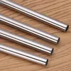 304 Stainless Steel Straw Metal Pearl Bubble Tea Juice Drinking Straw Reusable 12mm x215mm DH9580