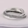 Original Hela signaturlöfte med kristallringar för kvinnor 925 Sterling Ring Wedding Party Gift Europe Jewelry7931207