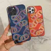 Carriage Design Handyhüllen für iPhone 14 13 14pro 12 Mini 12pro 11 Pro 11pro X Xs Max Xr 8 7 Plus Leder Vivid Skin Case Rückseite