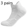 Chaussettes masculines 3 paires masculines coton cheville respirant hommes coulant basket-ball élastique sport mâle