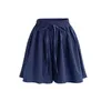 Skirt shorts verão chiffon casual solta elástica alta cintura feminina perna larga curta 5xl 6xl 210724