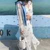 Vintage V-Neck Office Lady Floral Printing Streetwear Trumpet Mermaid Retro Summer Sweet Long Dresses Vestidos 210525