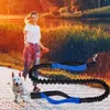 Dog Collars & Leashes Hands Free Leash Traction Rope Pet Pocket Running Two-Piece Reflective