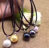Colliers pendentifs en perles synthétiques simples avec corde pour femmes fille bijoux fête Club décor accessoires de mode