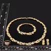 Oorbellen ketting xoxo Nigeriaanse luxe gouden sieradenset Pakistaanse mode bruidspartij Crystal Dubai voor damesarmband