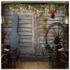 Tapety Drop Wallpaper 3D Retro Cegła Wzór Zielony Liść Mural Sypialnia King Back Wall Drewniany Bar