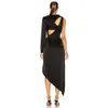 Summer Women Sexy Elegant Dress Long Sleeve Maxi Hollow Out Bandage Bodycon Party Club es 210515