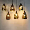 Modern LED Pendant Light Iron Hollow Metal Cage Pendant Lamp Living Room Restaurant Shop Bar Fixture Decoration