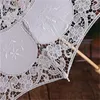 Wit Pure White White Lace Umbrella geborduurde katoen Europese trouwfotografie Rekwisieten Paraplu 48ny M2