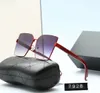 新しい限定版サングラスメンズメタルレトロサングラスファッションスタイルの正方形のrimless uv 400レンズ元のケース