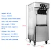 Stainless Steel Soft Ice Cream Machine Automatic Three Flavors Sundae Makers