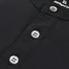 Simwood 2021 Bahar Yeni 100% Pamuk Uzun Kollu Henley T-Shirt Rahat Slim Fit Tshirt Yüksek Kalite Temel Tops SJ131088 210317