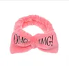 OMG Bowknot Hairband Elastic Women Женщины повязки повязки волос девочки -гербан -макияж головная группа Bow Head Head Шпильки для мытья маска для душа на лице