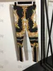 22SS byxor sätter vintage mönster bandeau topp kvinnor leggings sommarte