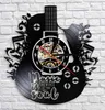 Les dernières horloges murales, horloge murale d'art de musique rock avec lumière, décoration de la maison, une variété de styles à choisir