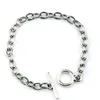 10pcs/lots Stainless Steel Chain Bracelet Fit Dangles Charms Pendants 17-21cm DIY Accessories