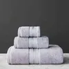 Egyptian Cotton Towel Bath Towel Of Three Sets Solid Color Thicken Bathroom Towels Set Soft Comfortable Available Separately 211221