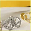 Orecchini a cerchio d'argento di alta qualità designer Orecchini a diamante stalloni F Orera 925 argento per donne amanti regalo gioielli di lusso N251O
