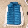 Causale Vrouwen Witte Duck Down Vest Ultra Licht Vest Jas Winter Gewichtloze Mouwloze Jas Winter Warm Plus Size Vaillat 211126