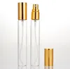 15ml Clear Mini Prov Raffillerbar Parfym Spray Glass Atomizer Flaska med Svart Gyllene Silver Lock Sn3253