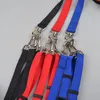 Dog Collar Leashes Dubbel / För en två hundar Tre nylon Leashjusterbara multifunktionella husdjur levererar röd / blå / svart